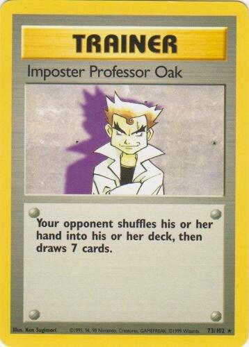 Imposter Professor Oak - Base Set Pokémon trading card