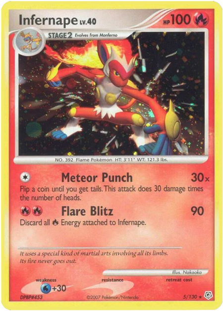 Infernape - Diamond and Pearl Pokémon trading card