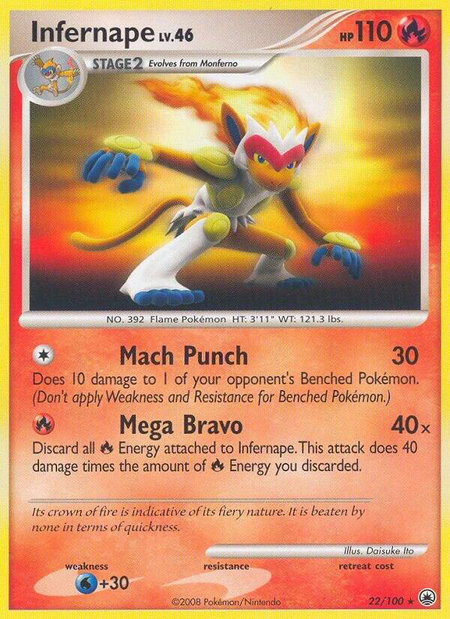 Infernape - Majestic Dawn Pokémon trading card