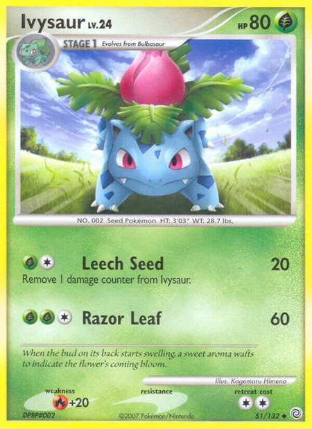 Ivysaur - Secret Wonders Pokémon trading card