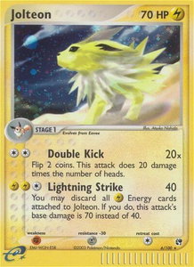 Jolteon - Sandstorm (SS) #6/100 - Holo Rare Pokémon Trading Card