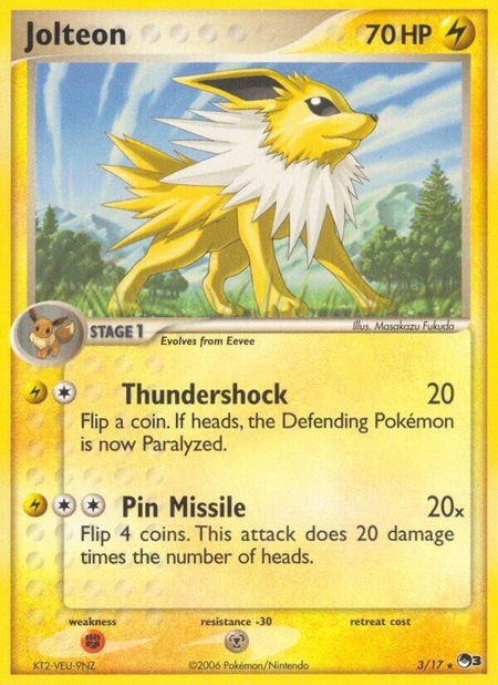 Jolteon trading card from POP Series 3 Jolteon - POP Series 3 Pokémon trading card