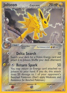 Jolteon (Delta Species) - Delta Species (DS) #7/113 - Holo Rare Pokémon Trading Card