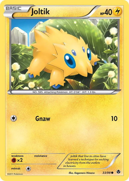 Joltik trading card from Emerging Powers Joltik - Emerging Powers Pokémon trading card