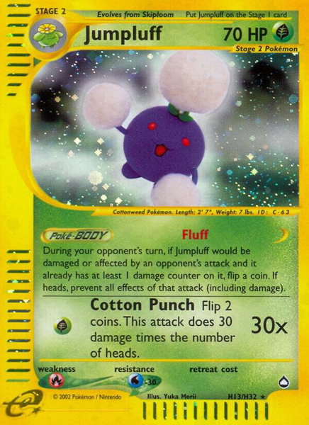 Jumpluff (H13) trading card from Aquapolis Jumpluff (H13) - Aquapolis Pokémon trading card