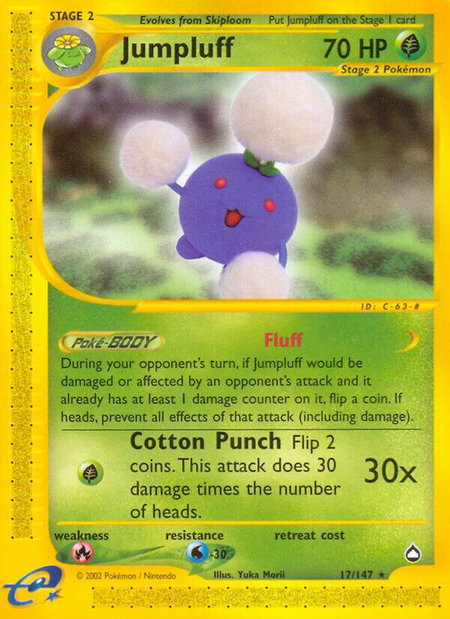 Jumpluff - Aquapolis Pokémon trading card