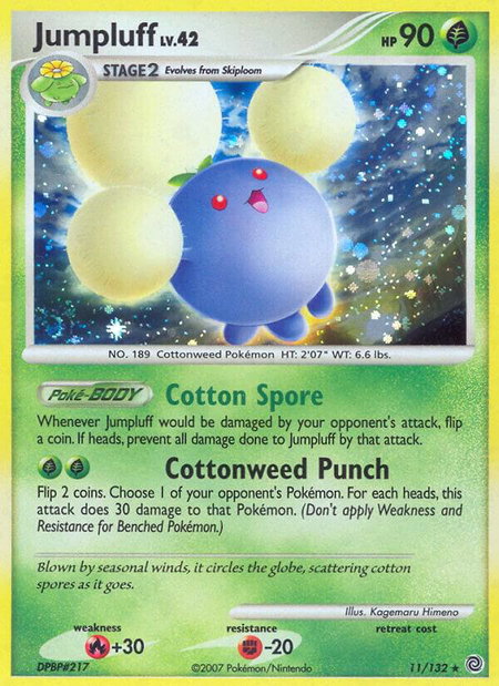 Jumpluff - Secret Wonders Pokémon trading card