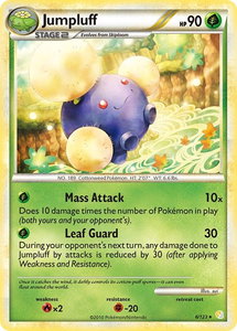Jumpluff - HeartGold SoulSilver (HS) #6/123 - Holo Rare Pokémon Trading Card