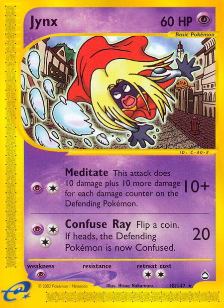 Jynx - Aquapolis Pokémon trading card