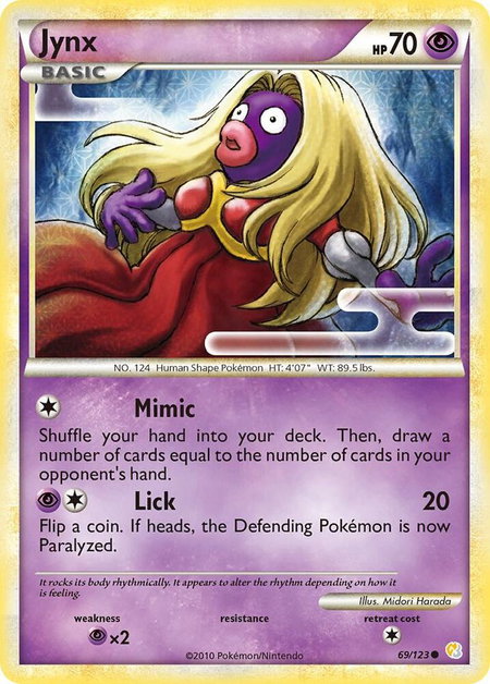 Jynx - HeartGold SoulSilver Pokémon trading card