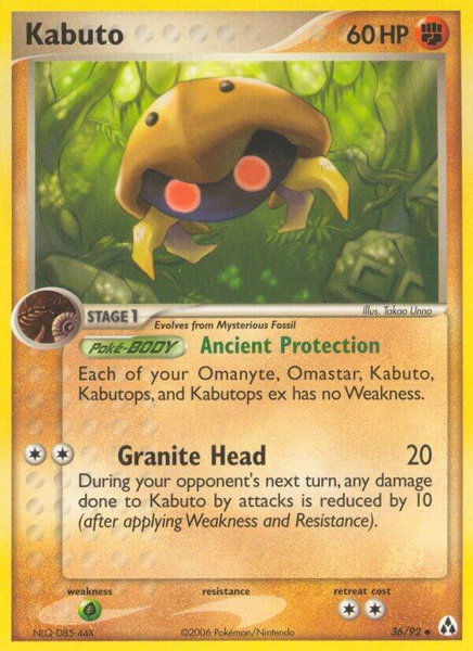Kabuto trading card from Legend Maker Kabuto - Legend Maker Pokémon trading card