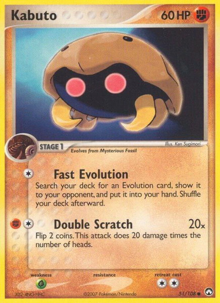 Kabuto - Power Keepers Pokémon trading card