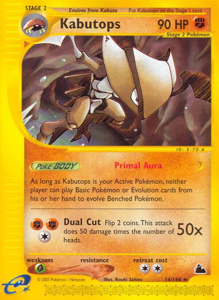 Kabutops (14) - Skyridge Pokémon trading card