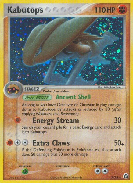 Kabutops trading card from Legend Maker Kabutops - Legend Maker Pokémon trading card
