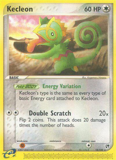 Kecleon trading card from Sandstorm Kecleon - Sandstorm Pokémon trading card