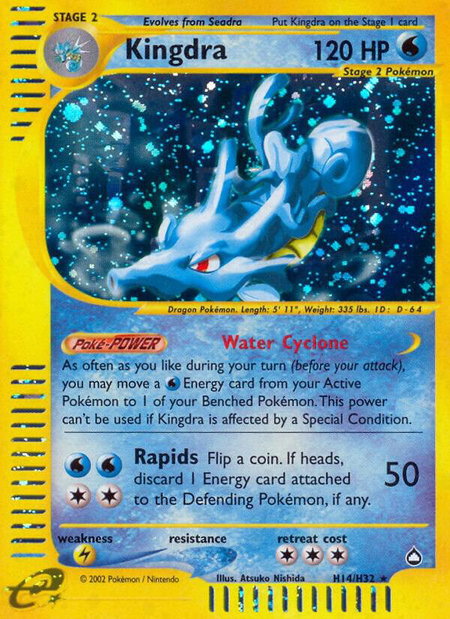 Kingdra (H14) - Aquapolis Pokémon trading card