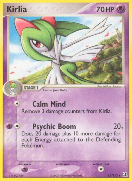 Kirlia trading card from Delta Species Kirlia - Delta Species Pokémon trading card