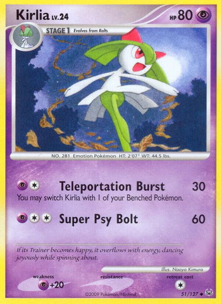 Kirlia - Platinum Pokémon trading card