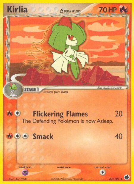 Kirlia (Delta Species) - Dragon Frontiers Pokémon trading card
