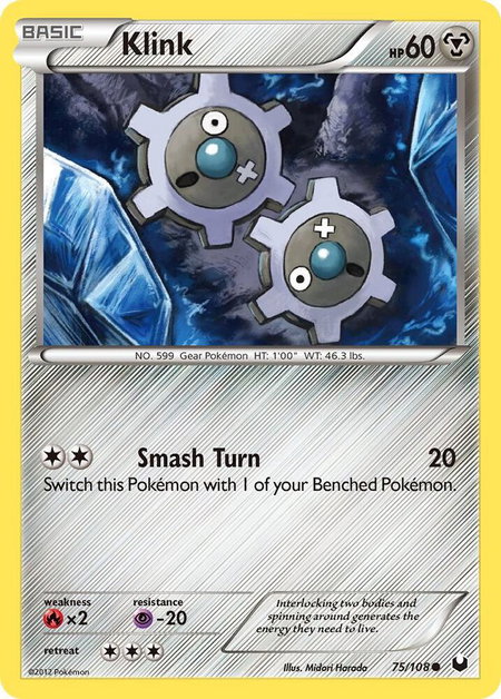 Klink - Dark Explorers Pokémon trading card