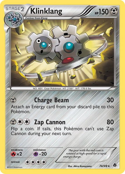 Klinklang trading card from Emerging Powers Klinklang - Emerging Powers Pokémon trading card