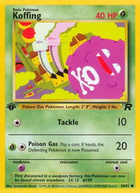 Koffing - Team Rocket (TR) #58/82 - Common Pokémon Trading Card