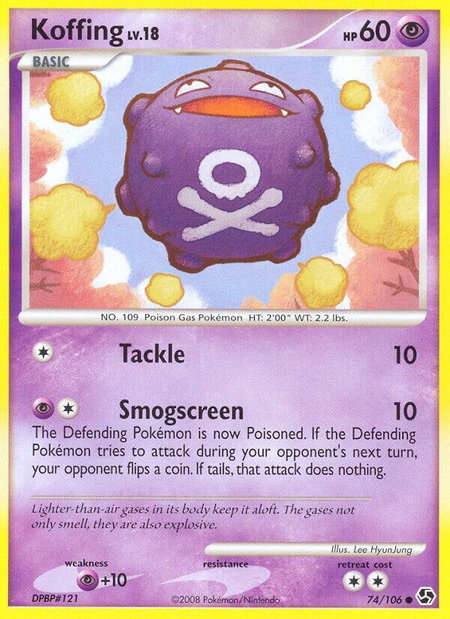 Koffing - Great Encounters Pokémon trading card