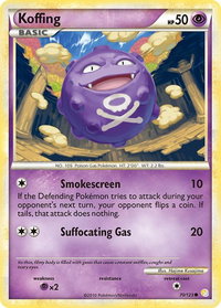 Koffing - HeartGold SoulSilver (HS) #70/123 - Common Pokémon Trading Card