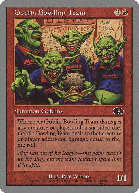 Goblin Bowling Team - Unglued Magic: The Gathering trading card