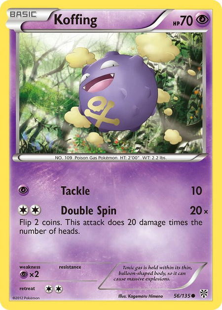 Koffing (56) - Plasma Storm Pokémon trading card