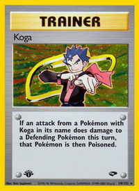 Koga (19) - Gym Challenge (G2) #019/132 - Holo Rare Pokémon Trading Card