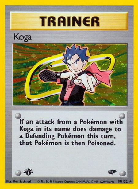 Koga (19) - Gym Challenge Pokémon trading card