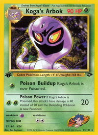 Koga's Arbok - Gym Challenge (G2) #025/132 - Rare Pokémon Trading Card