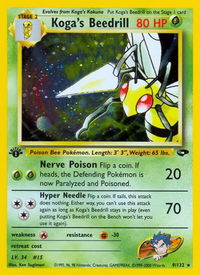 Koga's Beedrill - Gym Challenge (G2) #009/132 - Holo Rare Pokémon Trading Card