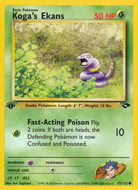 Koga's Ekans - Gym Challenge (G2) #077/132 - Common Pokémon Trading Card
