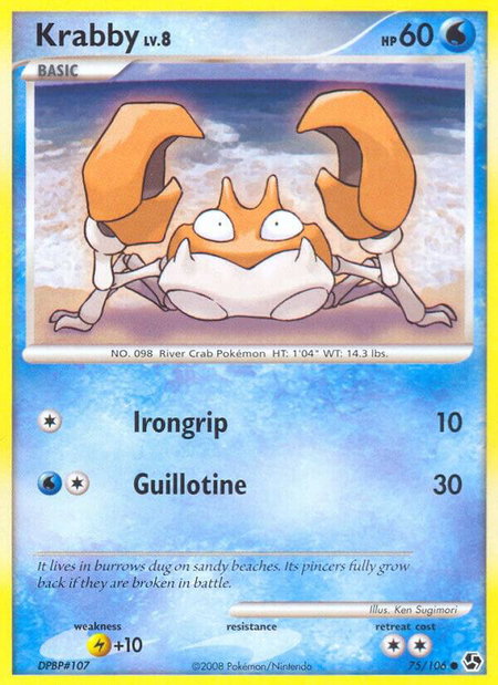Krabby - Great Encounters Pokémon trading card