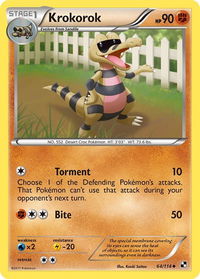 Krokorok - Black and White (BLW) #64/114 - Uncommon Pokémon Trading Card