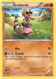 Krokorok - Emerging Powers (EPO) #61/98 - Uncommon Pokémon Trading Card