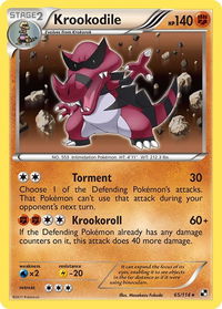 Krookodile - Black and White (BLW) #65/114 - Holo Rare Pokémon Trading Card