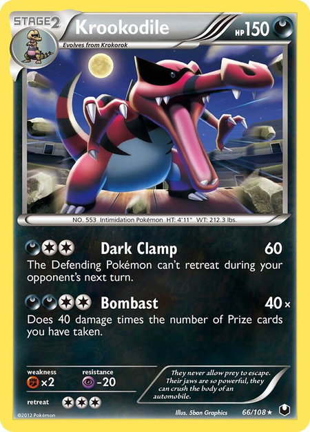 Krookodile - Dark Explorers Pokémon trading card