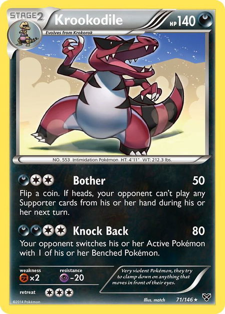Krookodile - XY Base Set Pokémon trading card