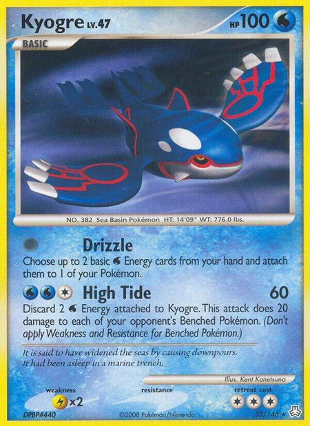 Kyogre - Legends Awakened Pokémon trading card