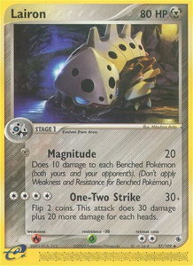 Lairon - 37/109 - Ruby and Sapphire (RS) #37/109 - Uncommon Pokémon Trading Card