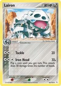 Lairon trading card from Holon Phantoms Lairon - Holon Phantoms Pokémon trading card