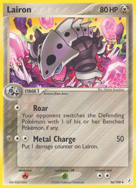 Lairon - Crystal Guardians Pokémon trading card