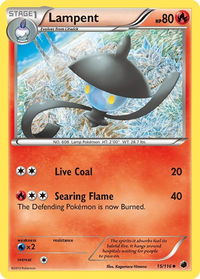 Lampent - Plasma Freeze (PLF) #15/116 - Uncommon Pokémon Trading Card