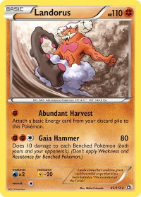 Landorus - Legendary Treasures (LTR) #85/113 - Holo Rare Pokémon Trading Card