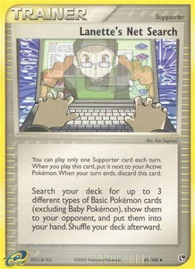 Lanette's Net Search - Sandstorm (SS) #87/100 - Uncommon Pokémon Trading Card