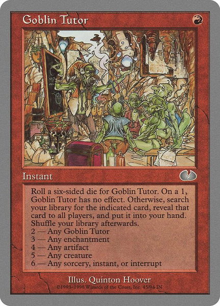 Goblin Tutor - Unglued Magic: The Gathering trading card