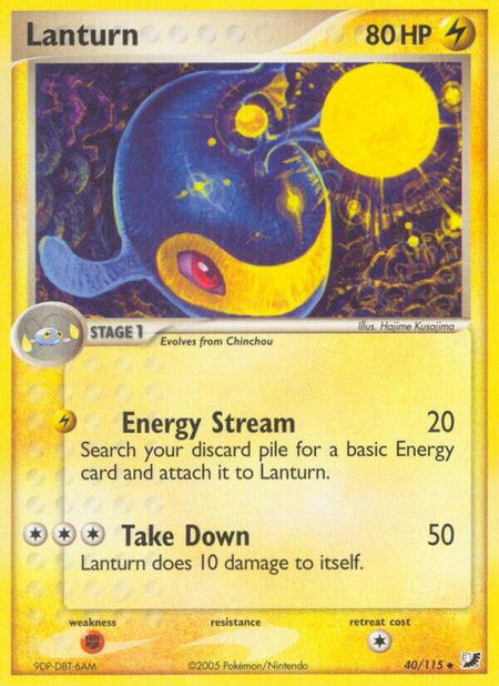 Lanturn - Unseen Forces Pokémon trading card